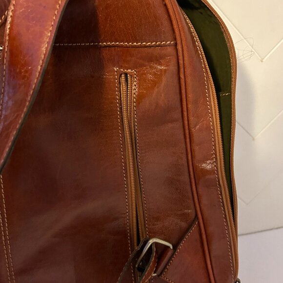 Leather laptop back pack - Picture 8 of 11